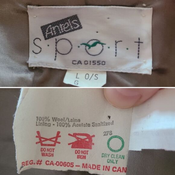 The Sandra 90s Vintage Grid Wool Zip Up Sweater L - Picture 16 of 16